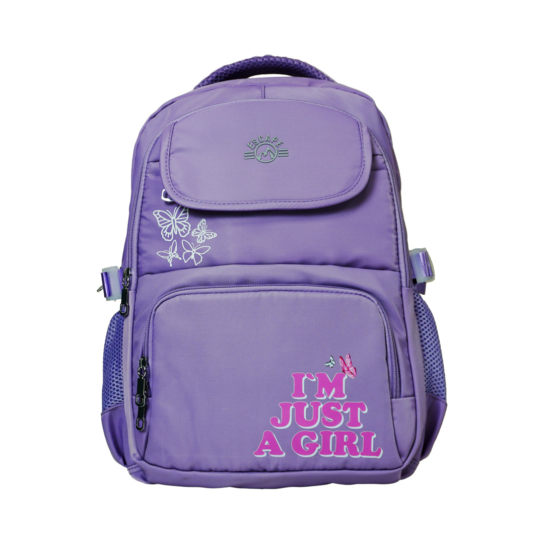 The Rockies Kids Backpack (I am Just a Girl Print)